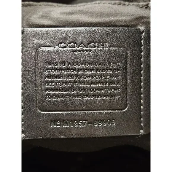 COACH Edge Backpack In Signature Canvas C Tan Leather Unisex Crossbody 13x10x3.5 - Picture 13 of 16